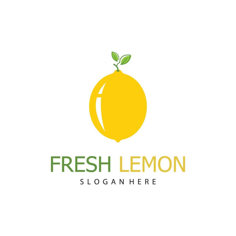 Frais citron fruit vecteur logo avec feuilles, pour citron fruit Frais boire.