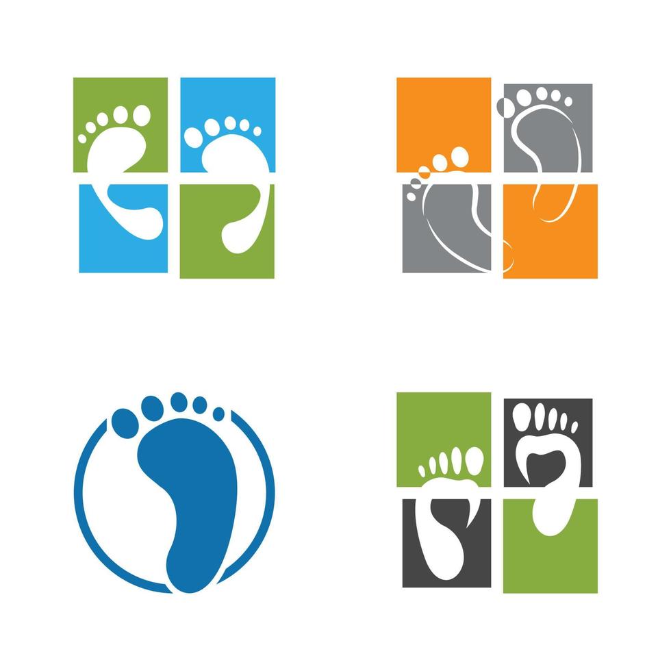 icône de vecteur de modèle de logo de pied