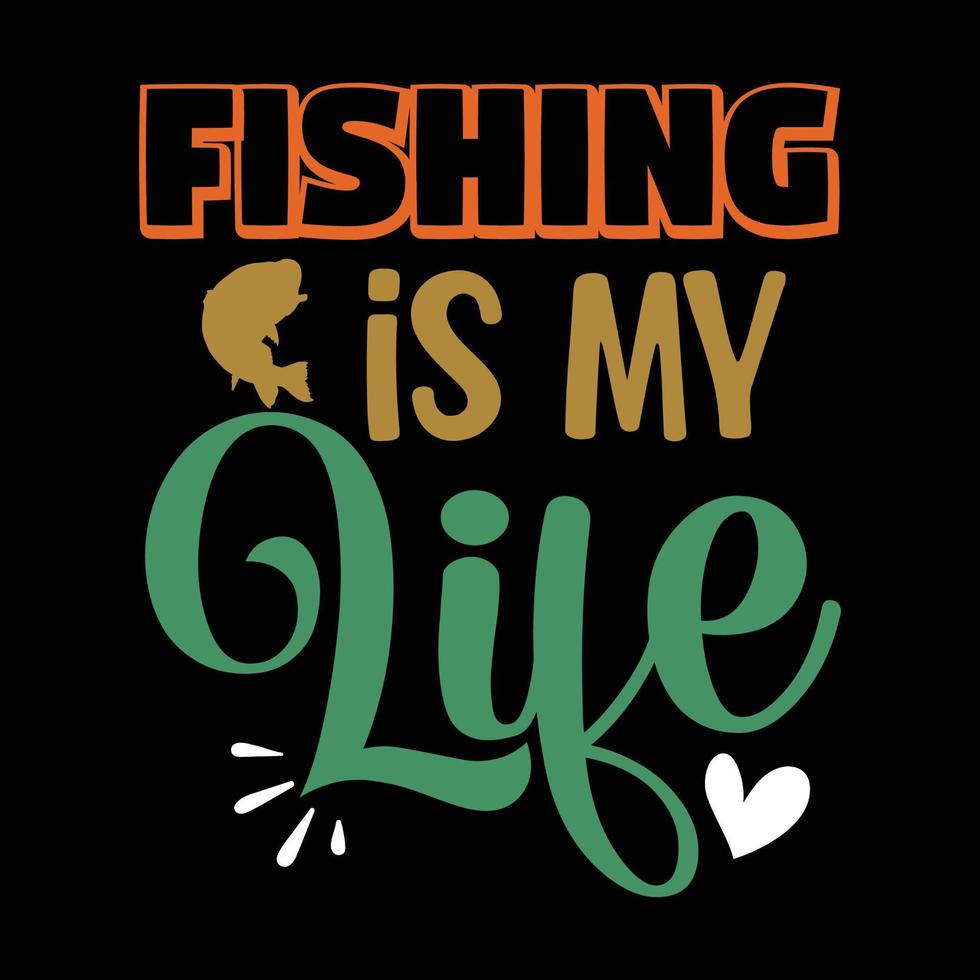 pêche est mon la vie vecteur