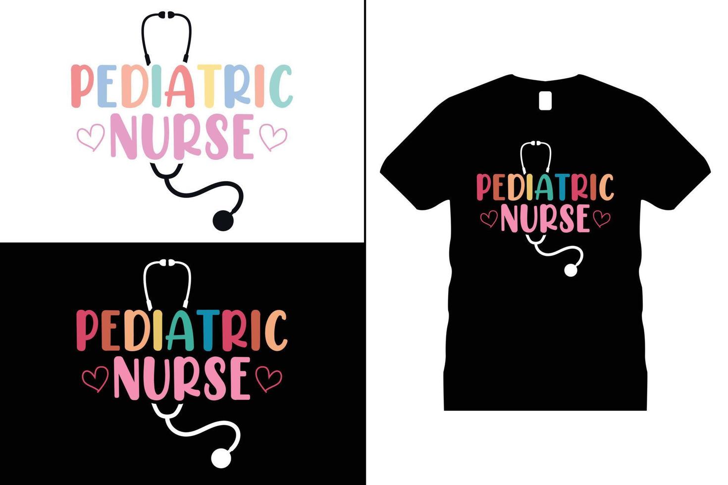 infirmière T-shirt conception. médecin, hôpital, typographie, infirmière amoureux, infirmière vie, santé vecteur