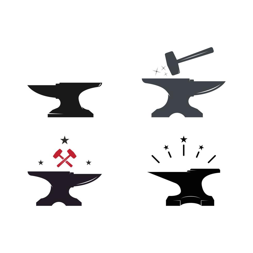 forgeron logo conception vecteur