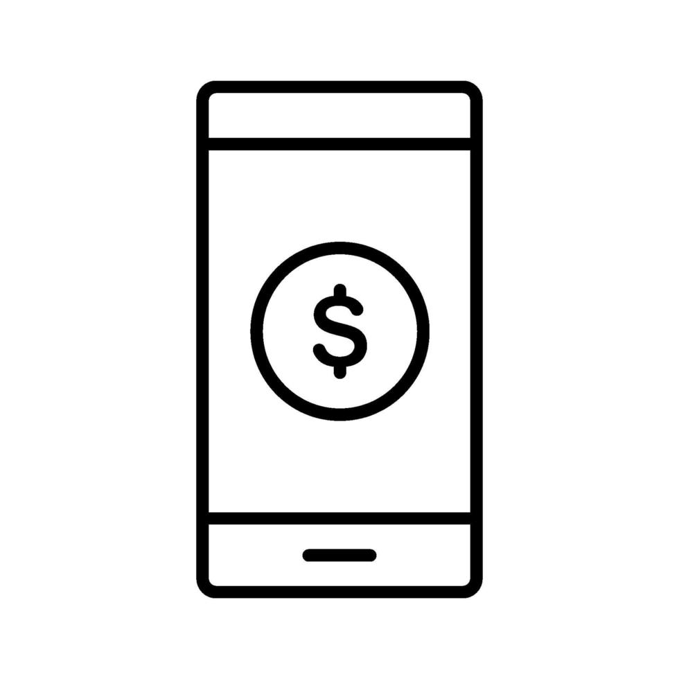 icône de paiement mobile vecteur
