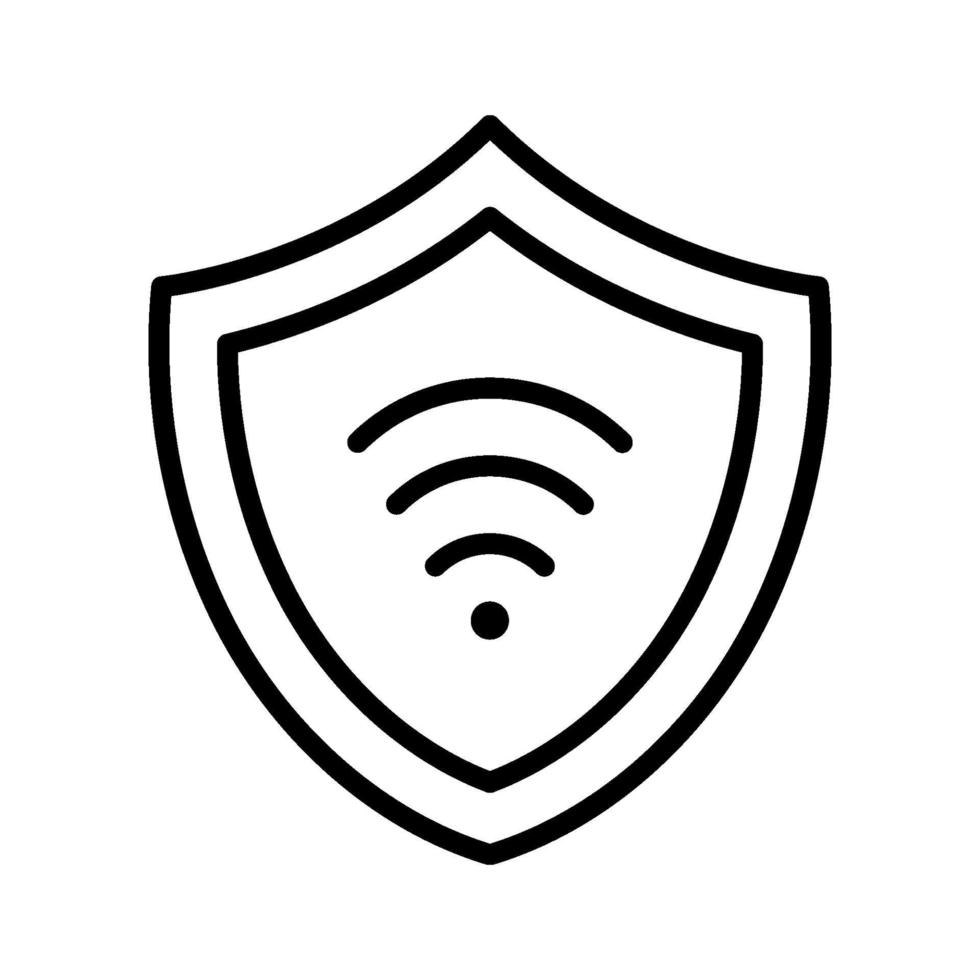 icône de protection wifi vecteur