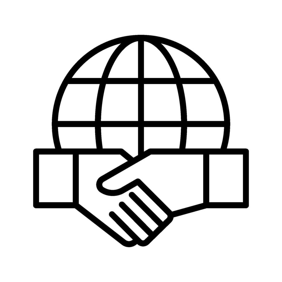 icône de partenariat mondial vecteur