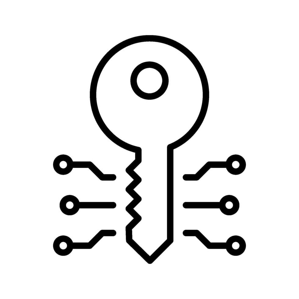 icône de chiffrement de clé vecteur