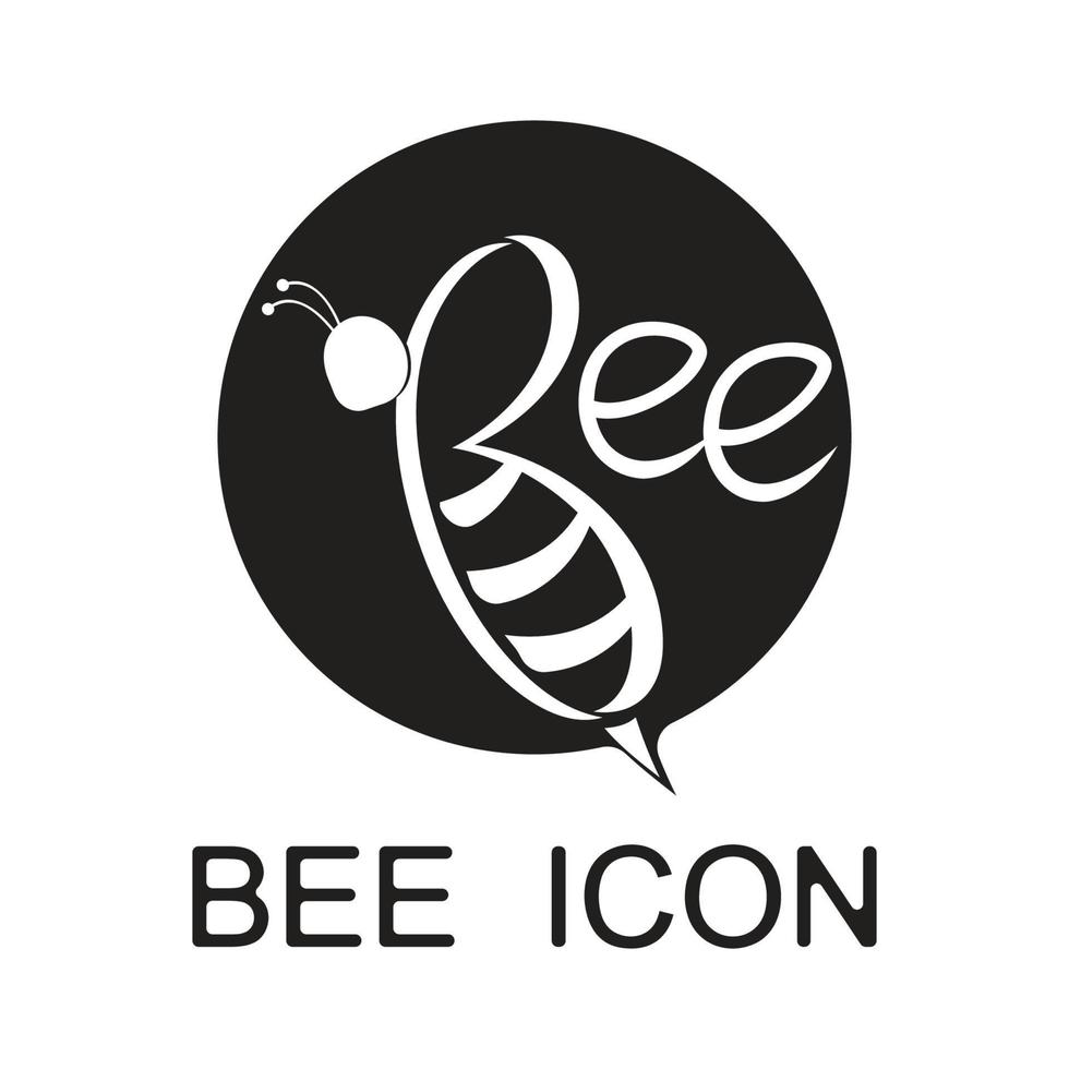 icône de conception d'illustrations de logo d'abeille vecteur