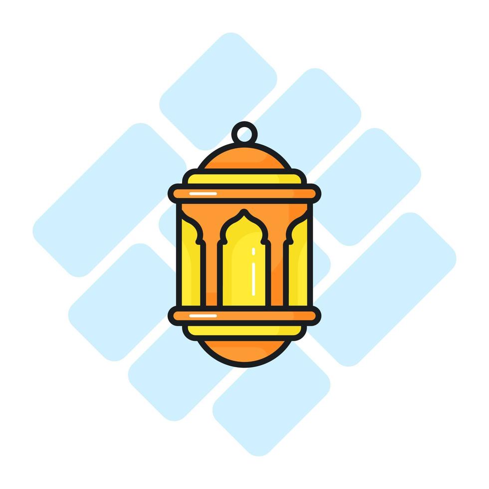 islamique lanterne vecteur conception, portable lumière icône dans moderne style