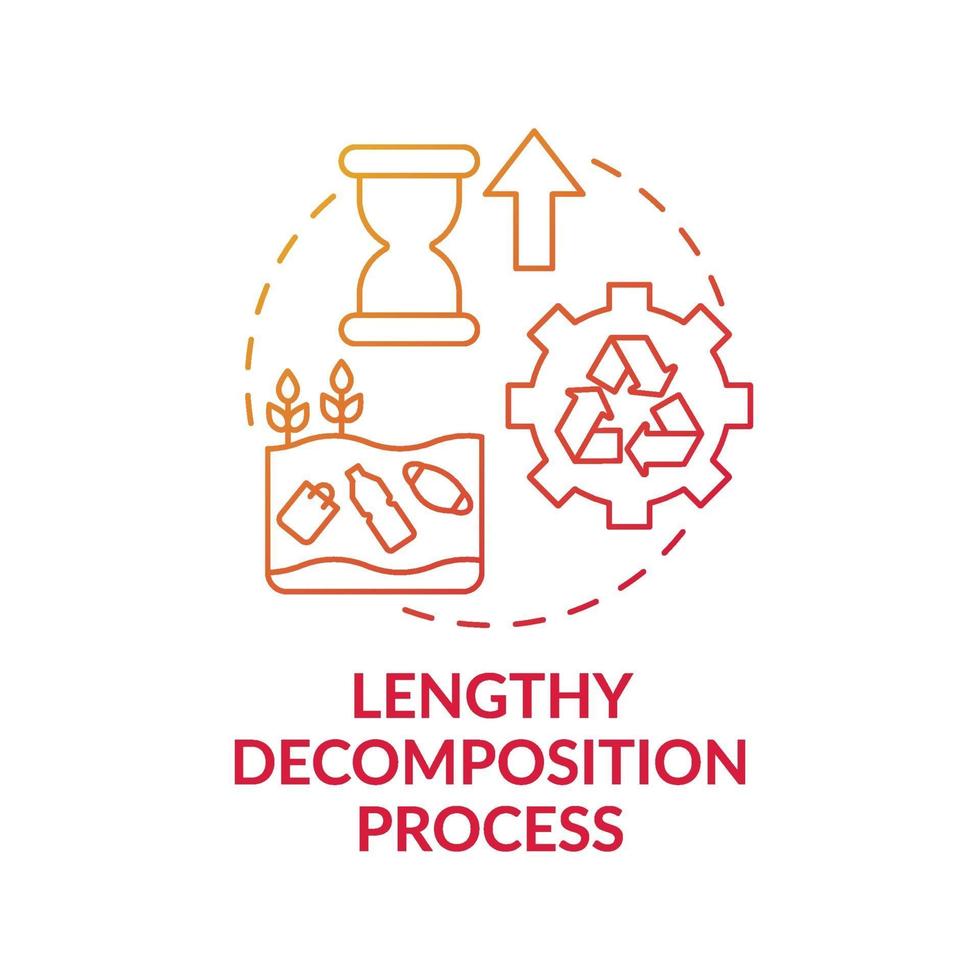 icône de concept de long processus de décomposition vecteur