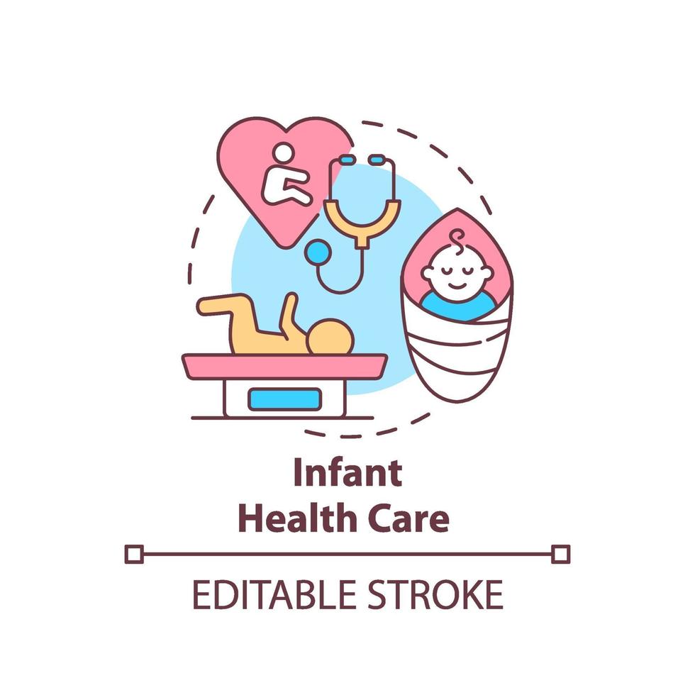 icône de concept de soins de santé infantile vecteur