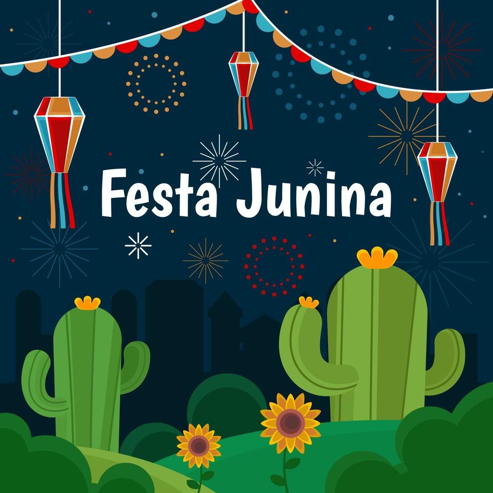 fond de festa junina vecteur