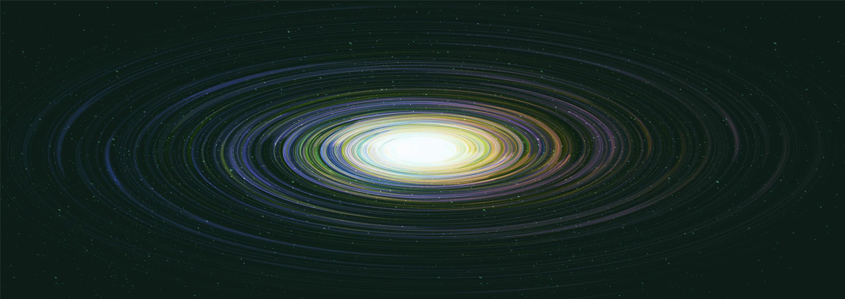 galaxie panoramique avec spirale de la voie lactée vecteur