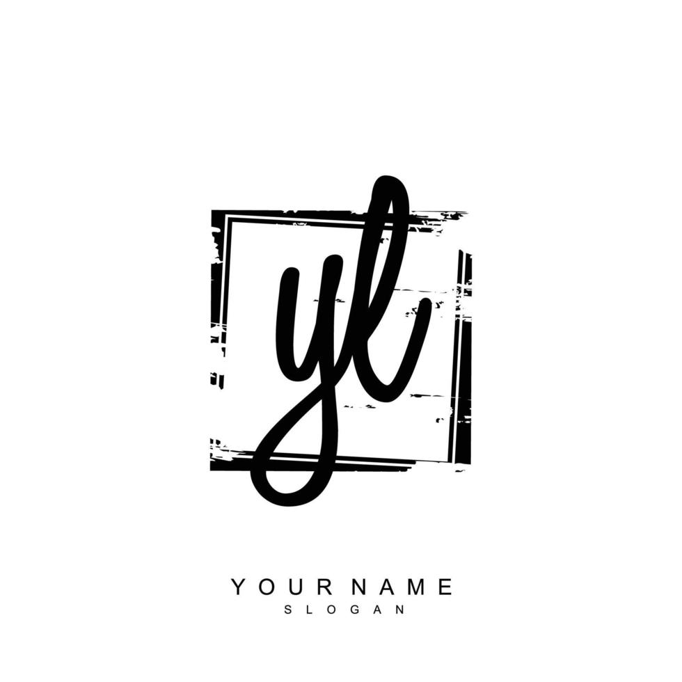 initiale yl monogramme avec grunge modèle conception vecteur