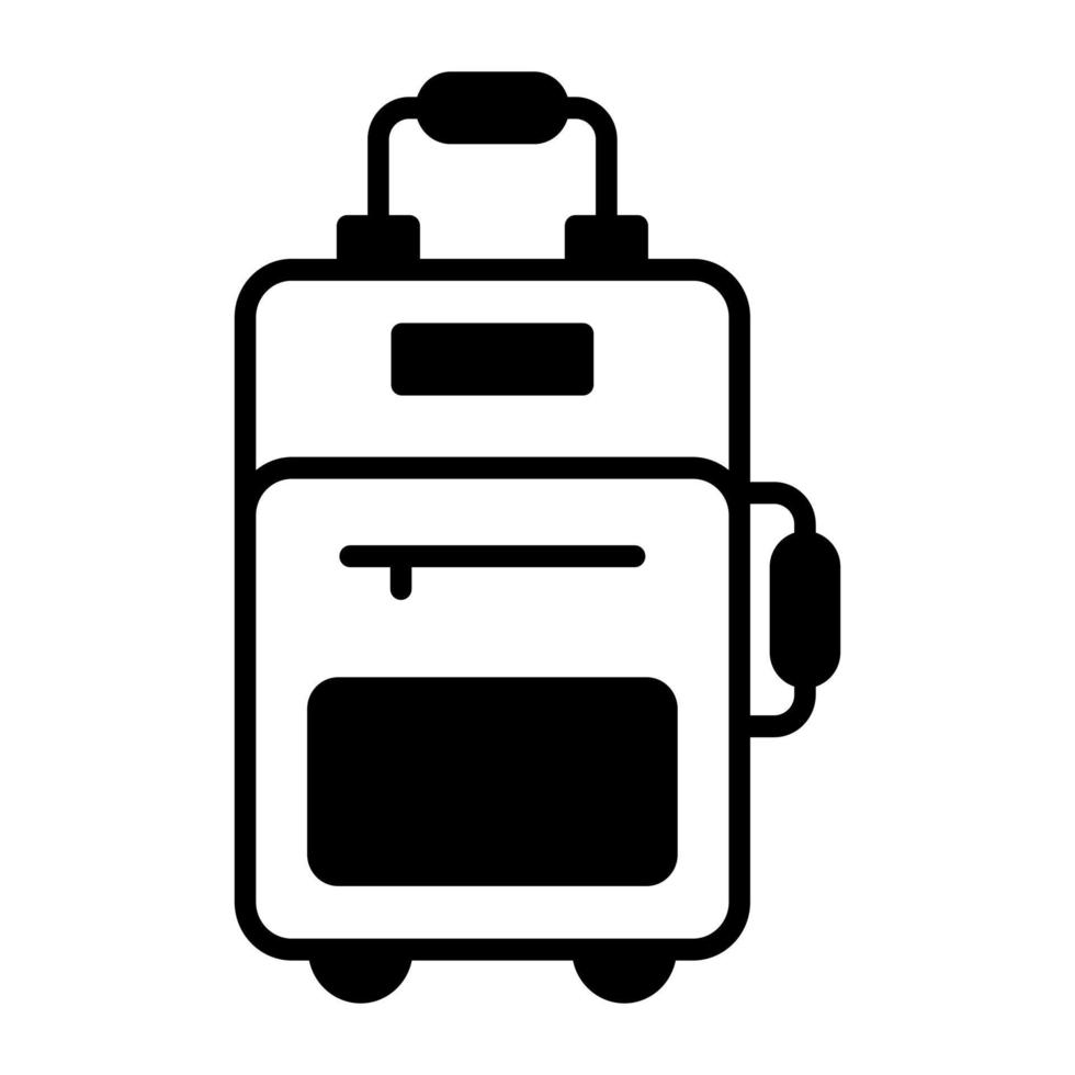 en voyageant sac vecteur conception, prime icône de bagage dans modifiable style
