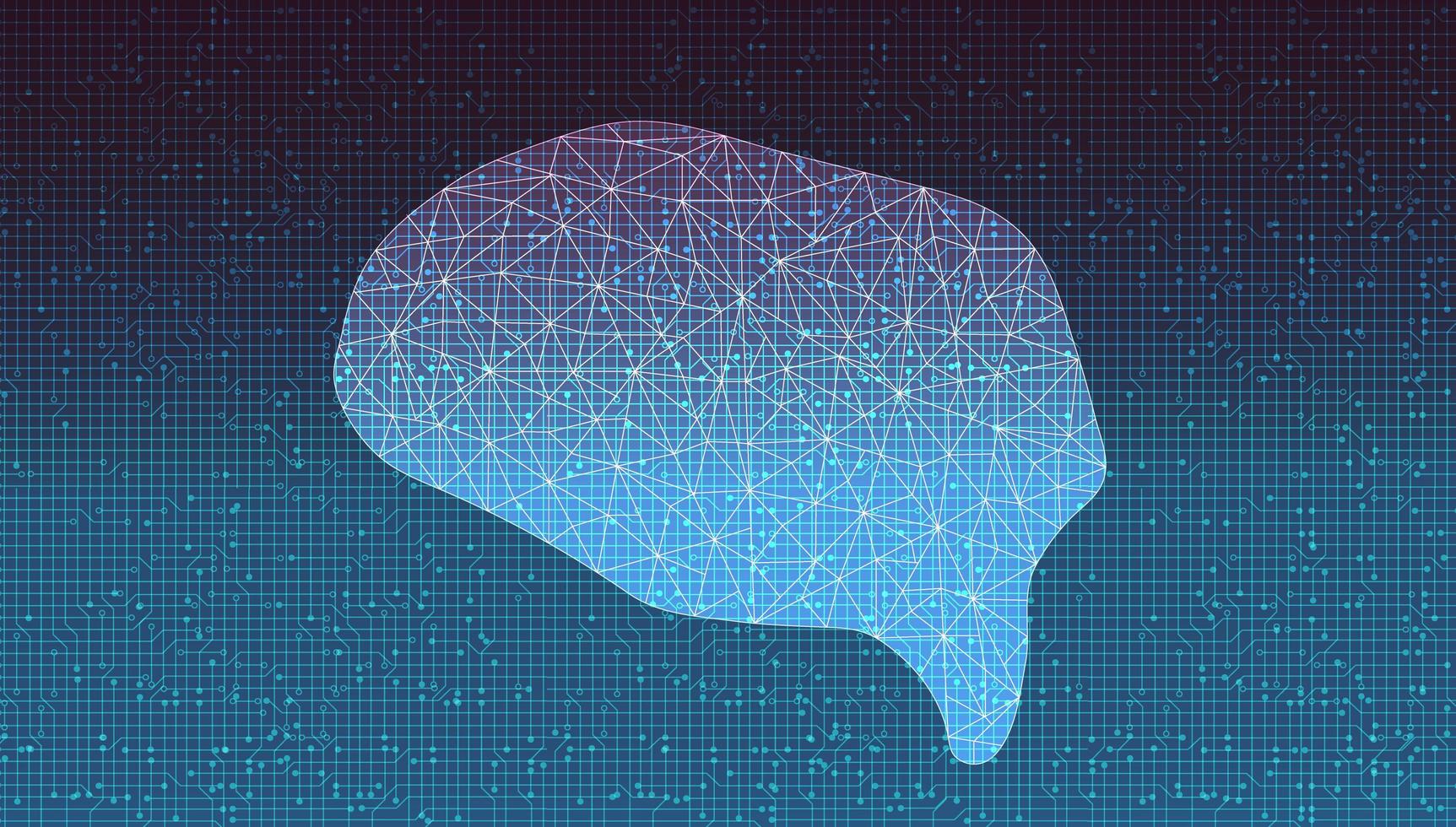 technologie du cerveau sur fond de micropuce de circuit vecteur