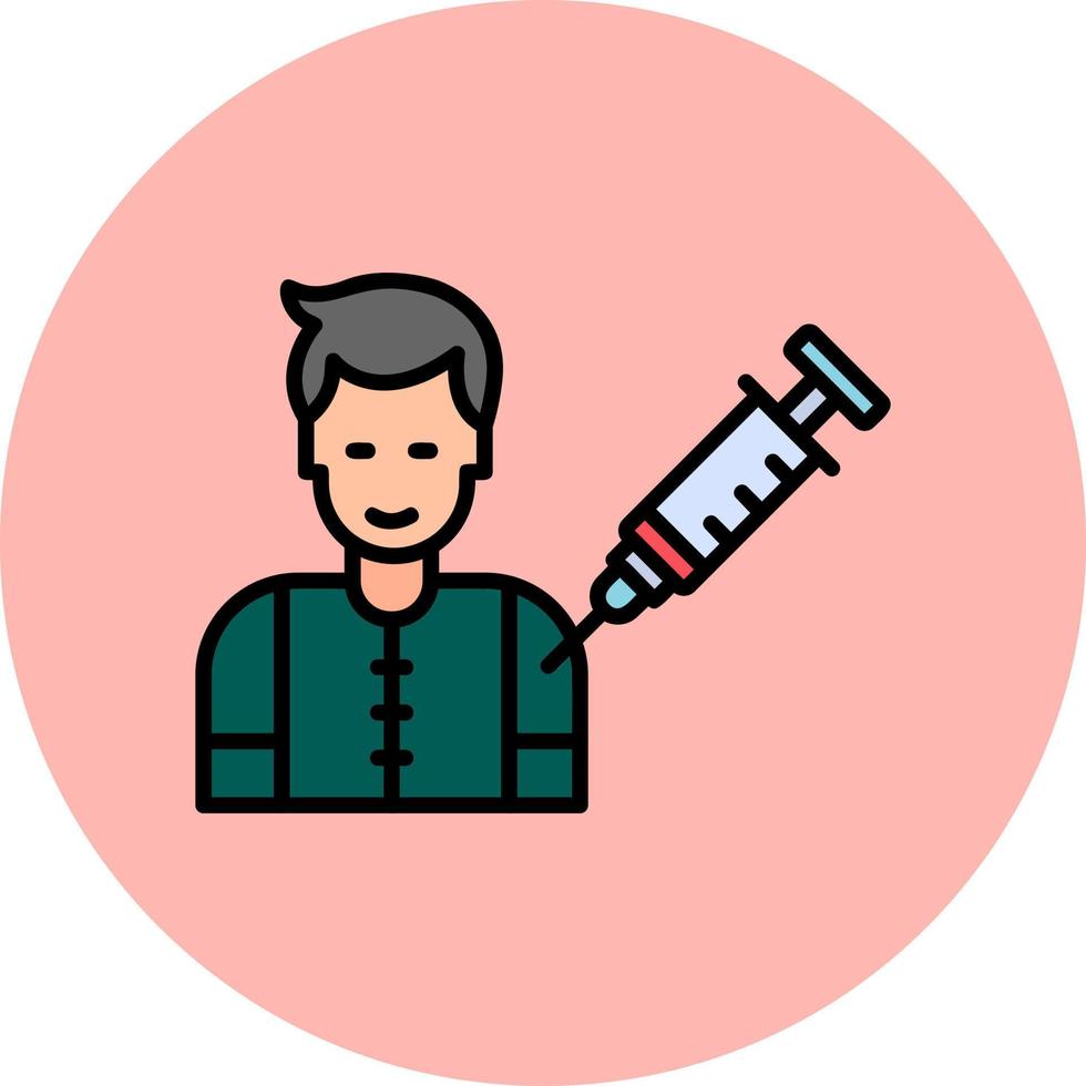 homme vaccination vecteur icône