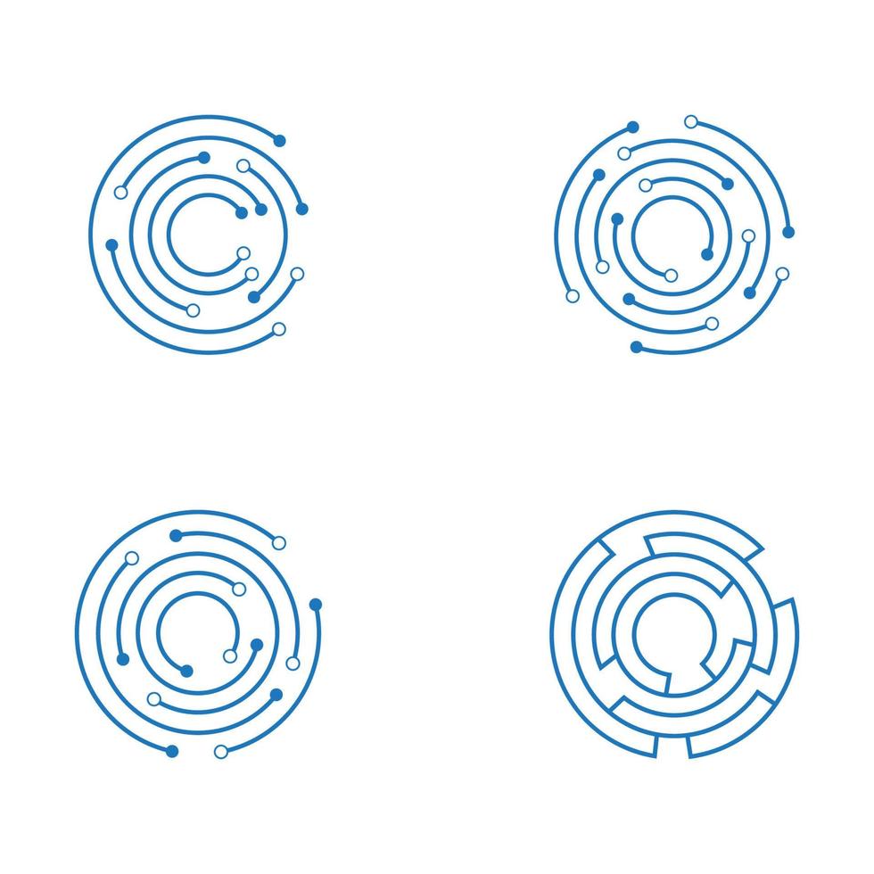 conception d'icône vecteur techno cercle