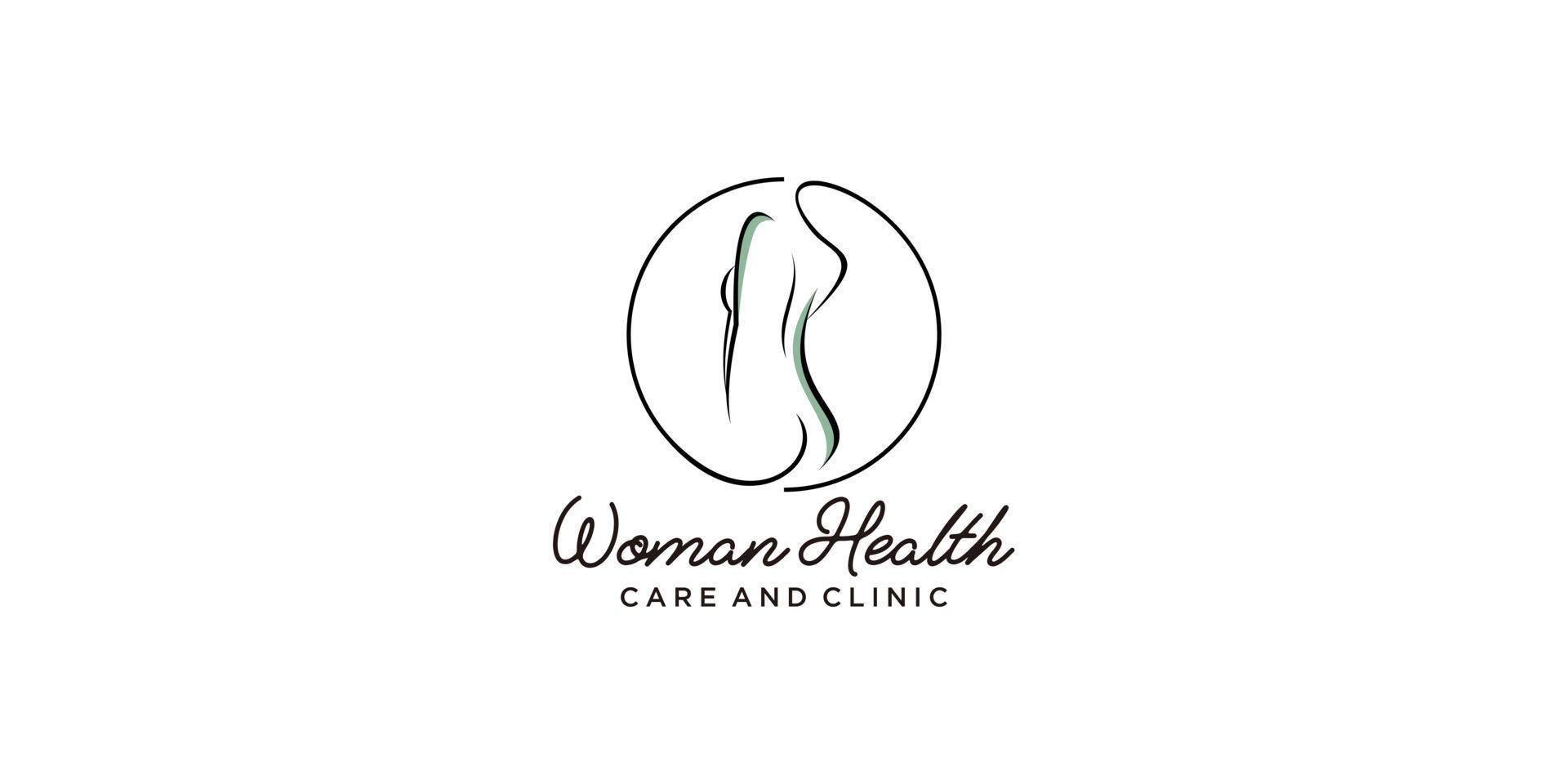 femmes santé logo idée vecteur