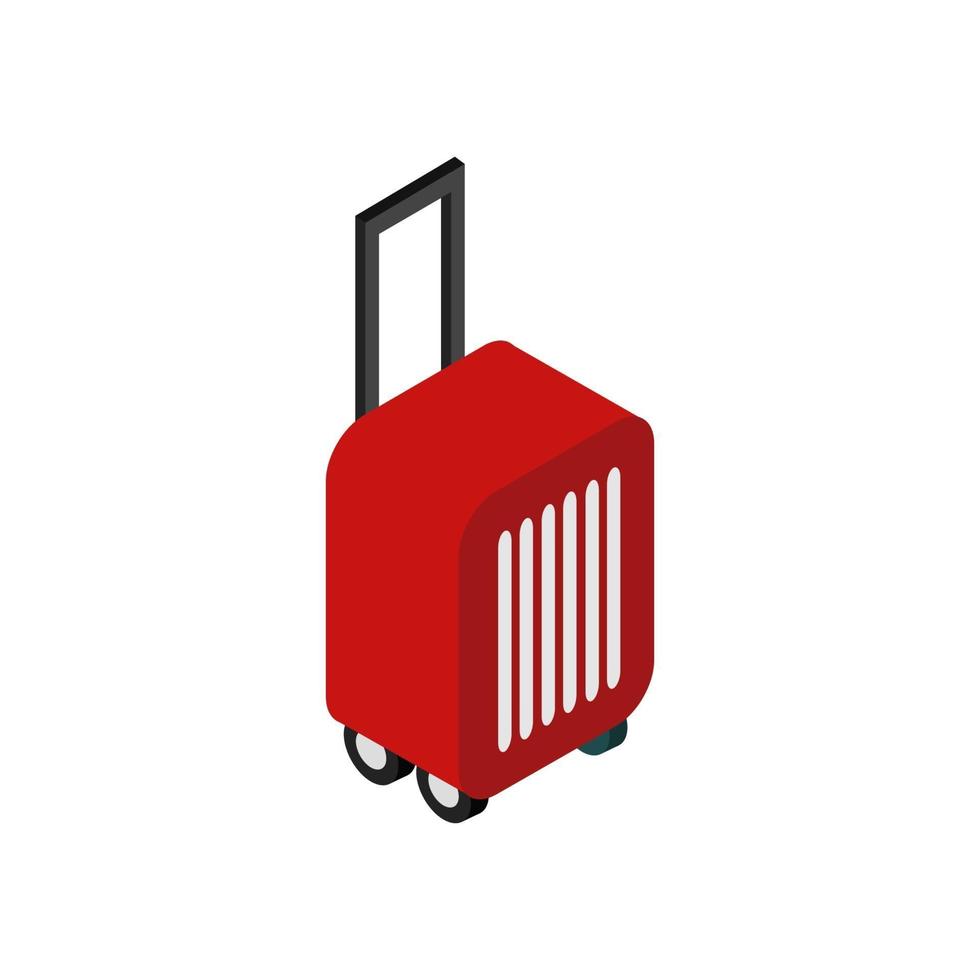 valise de voyage isométrique sur fond blanc vecteur