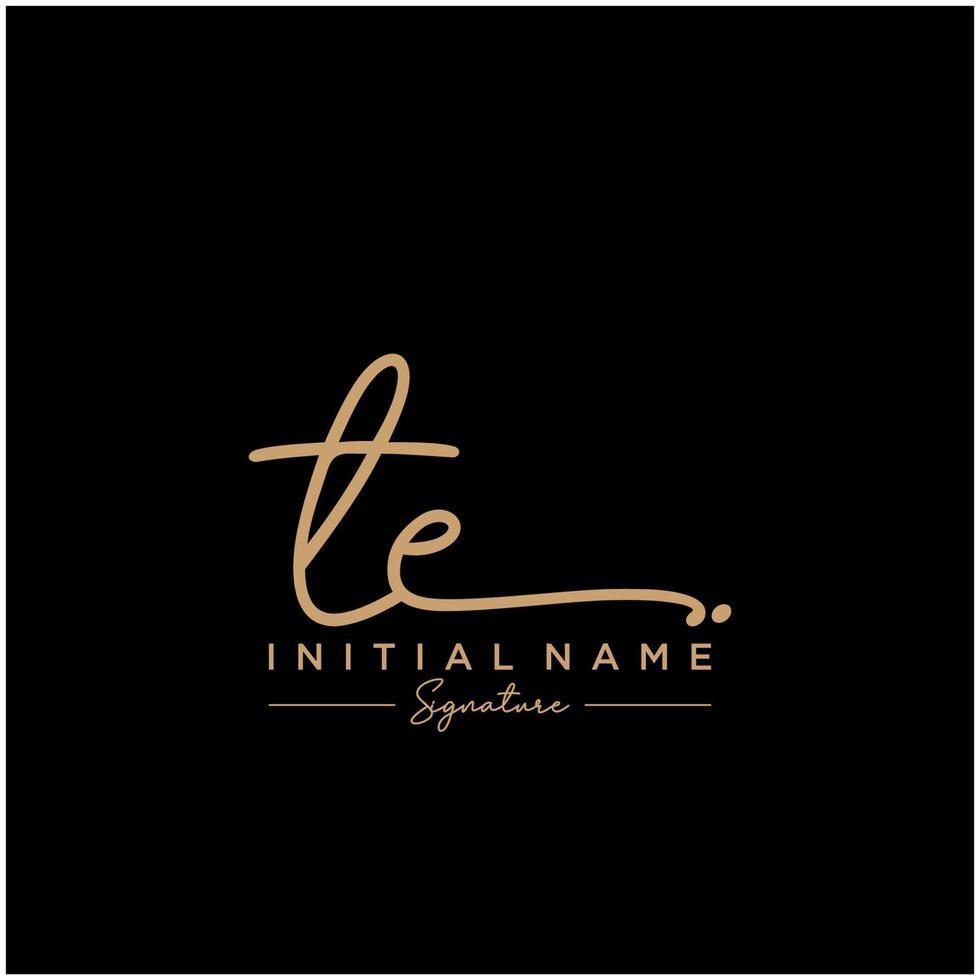 lettre te signature logo template vecteur