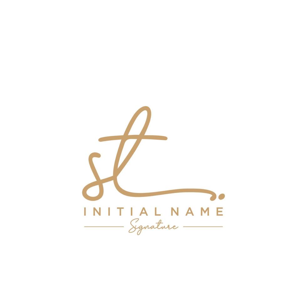 lettre st signature logo template vecteur