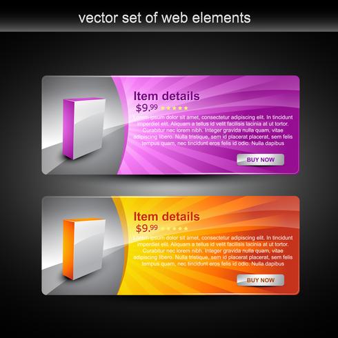 affichage de produit Web vecteur