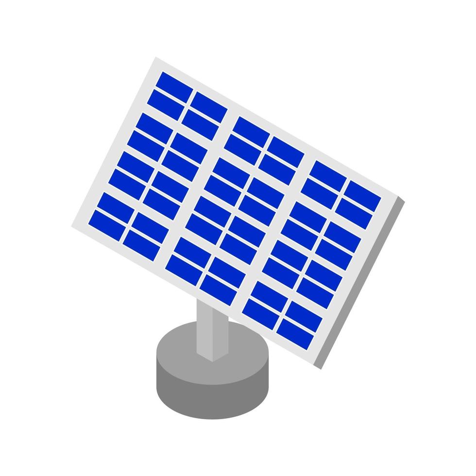 panneau solaire isométrique sur fond blanc vecteur