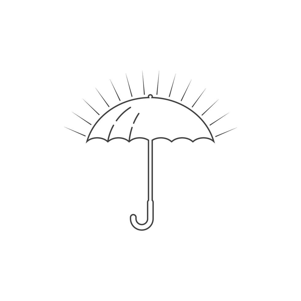 parapluie logo icône vecteur illustration