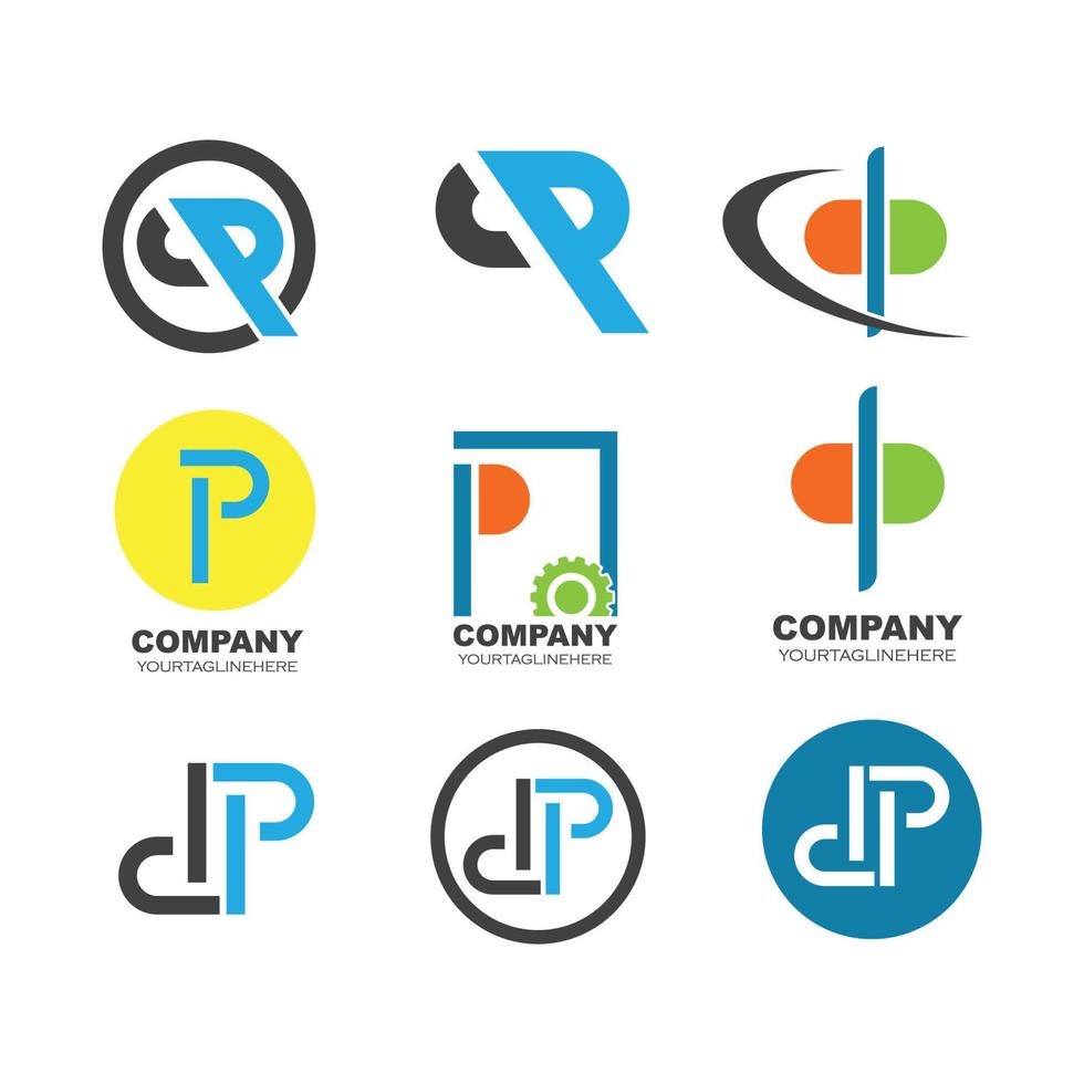p lettre logo icône illustration vecto vecteur