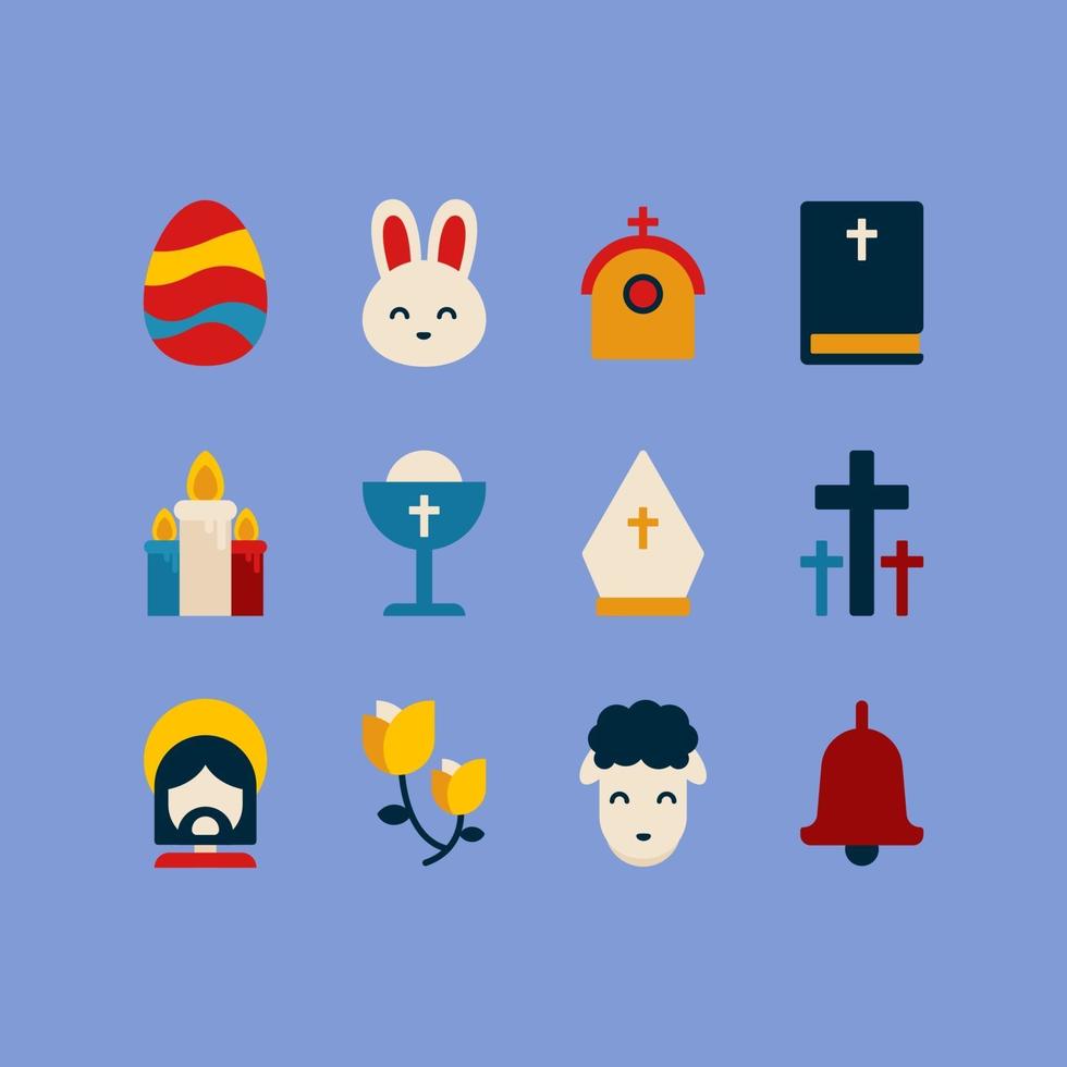 icône de fête de Pâques vecteur