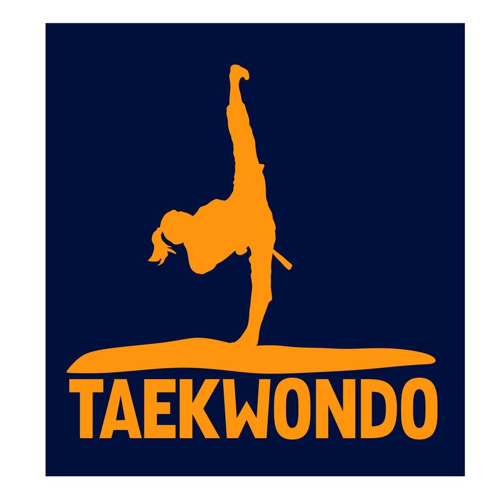 Facile taekwondo logo icône vecteur
