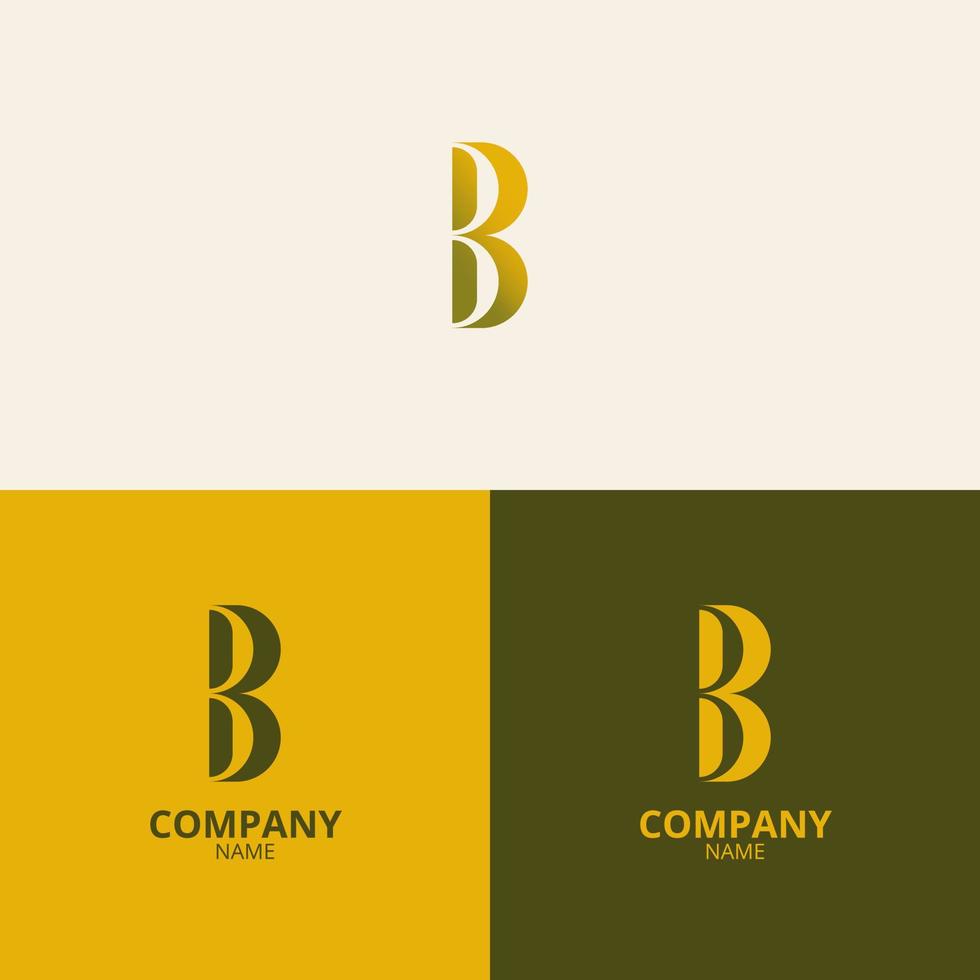 le lettre b logo avec une nettoyer et moderne style aussi les usages une luxueux or pente couleur, lequel est parfait pour renforcement votre entreprise logo l'image de marque vecteur