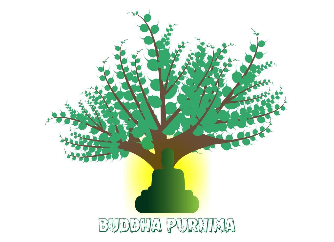 vecteur illustration de Bouddha Purnima