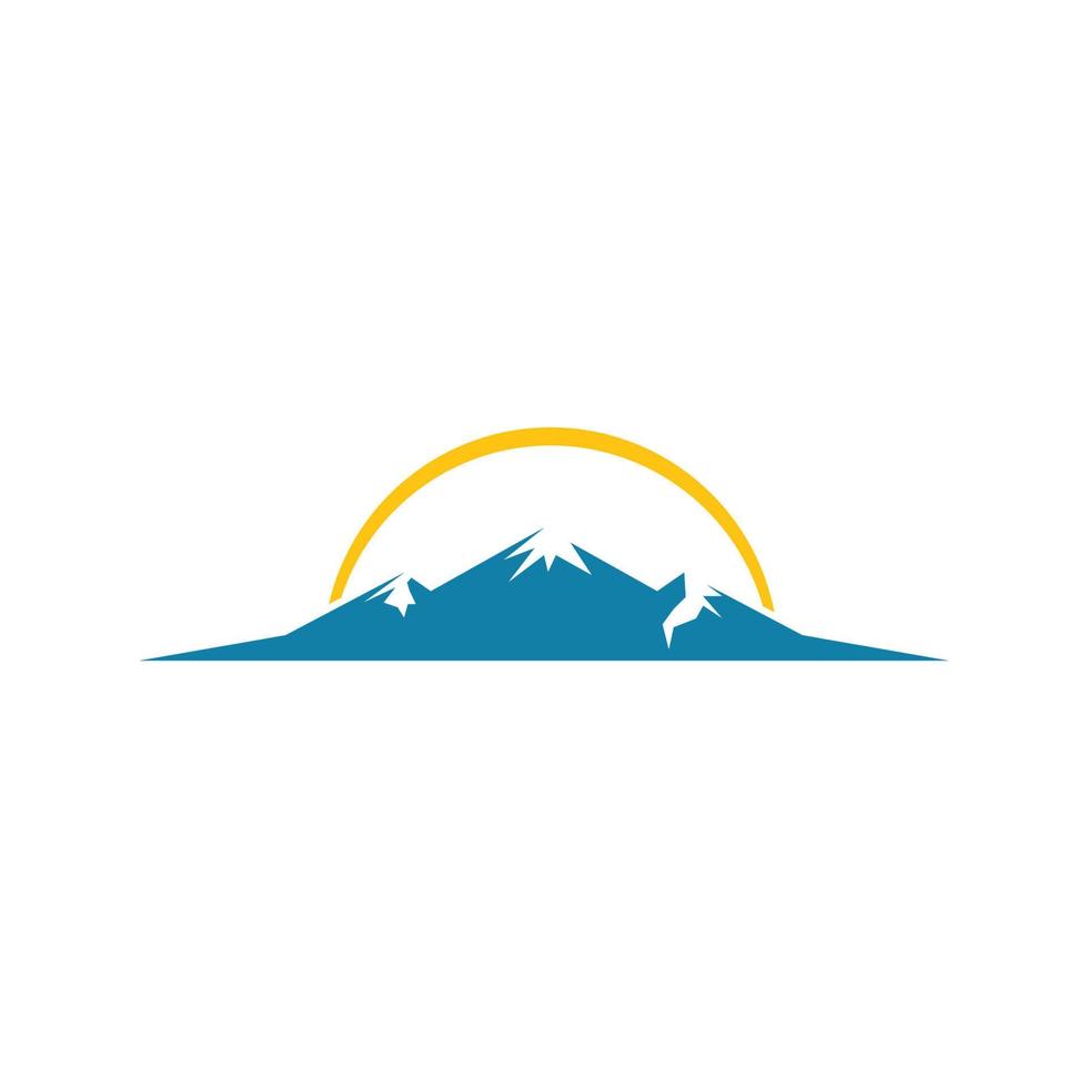 conception d'illustration vectorielle de logo d'icône de haute montagne vecteur