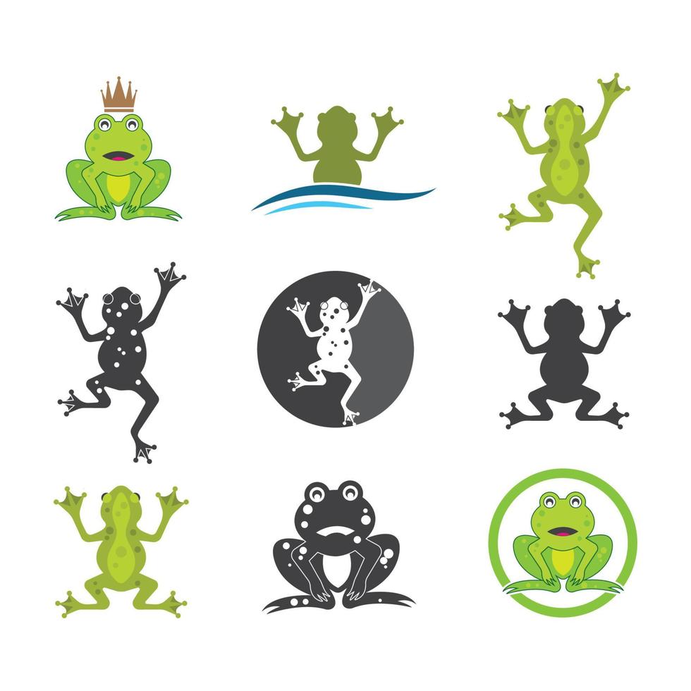 grenouille logo modèle vecteur illustration