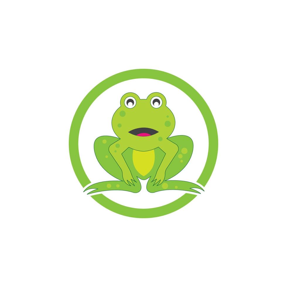 grenouille logo modèle vecteur illustration