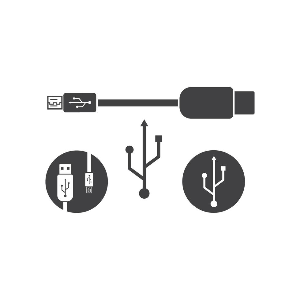 USB icône vecteur illustration