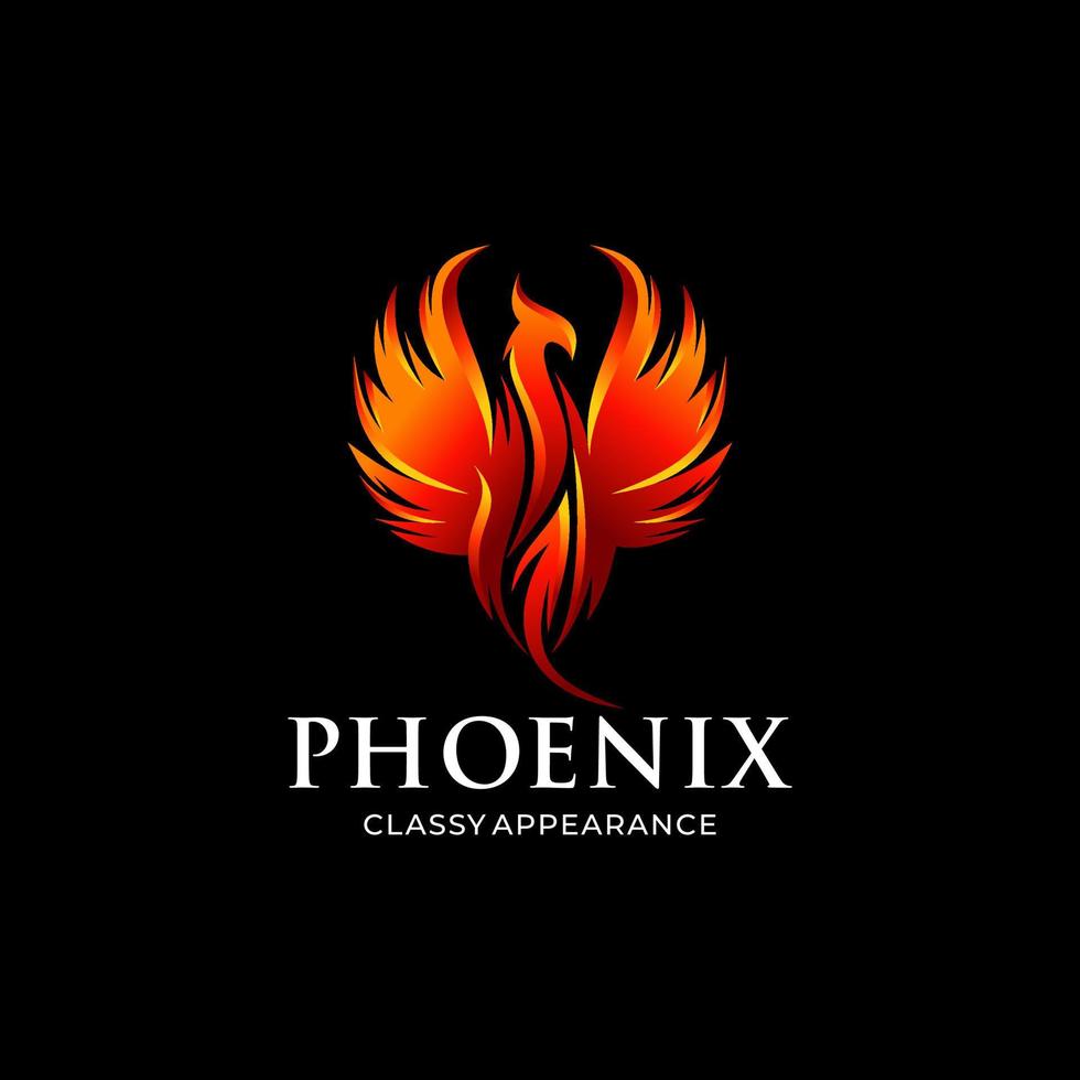 conception de modèle d'illustration vectorielle icône logo phoenix vecteur