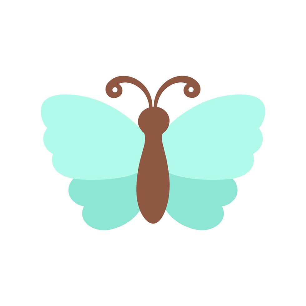Facile papillon icône logo vecteur illustration isolé sur blanc Contexte