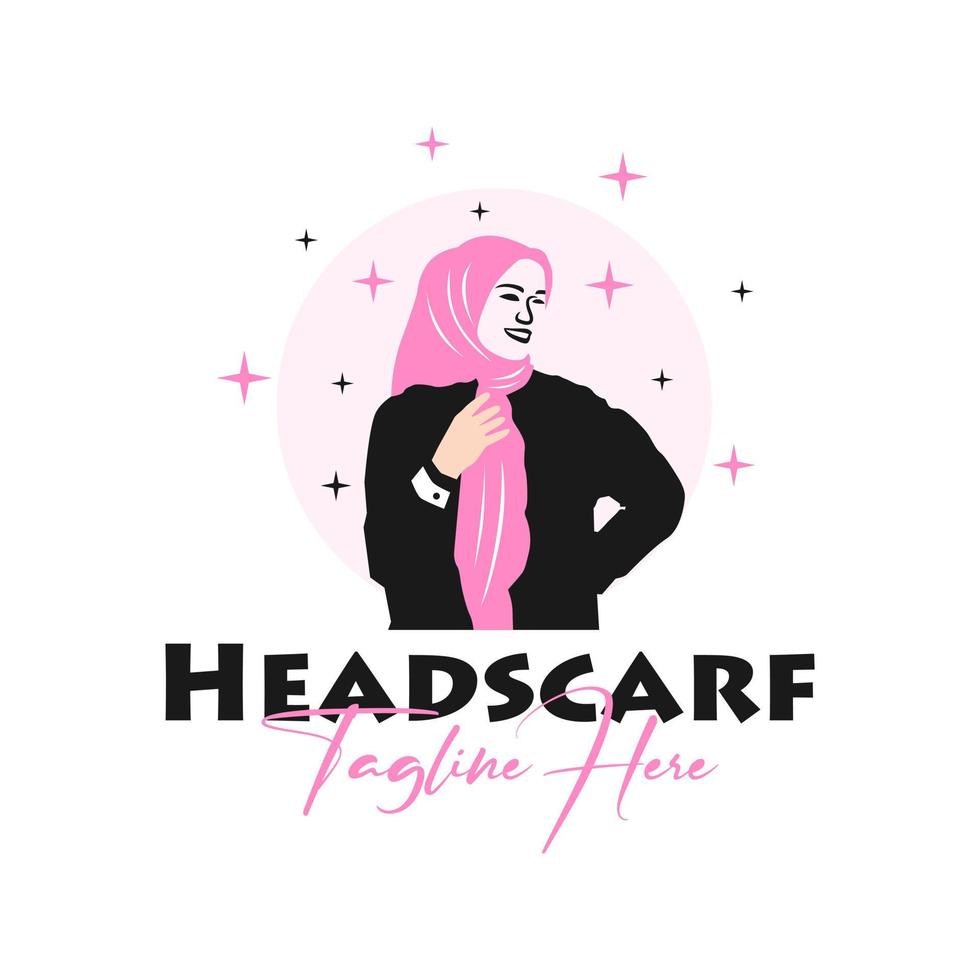 musulman femme vecteur illustration logo