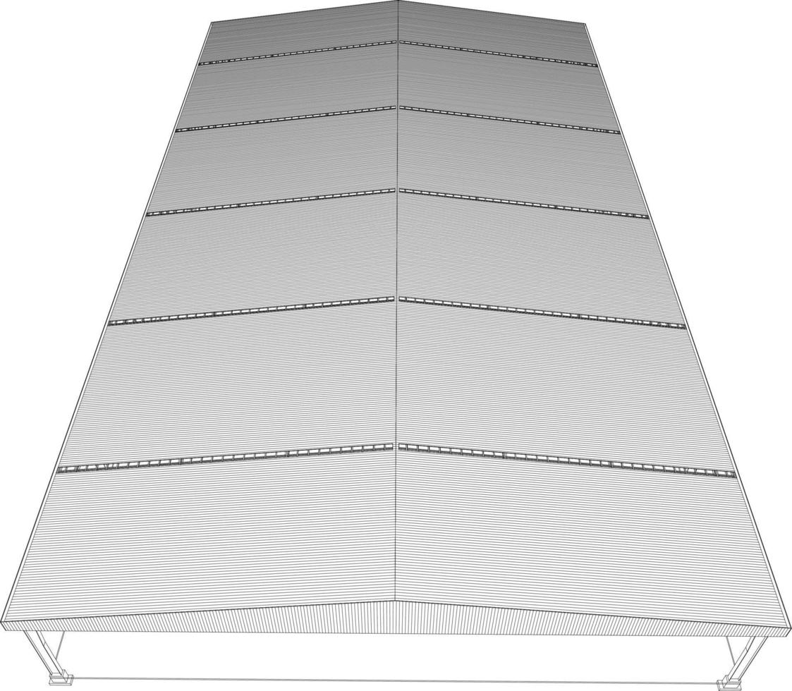 3d illustration de bâtiment structure vecteur