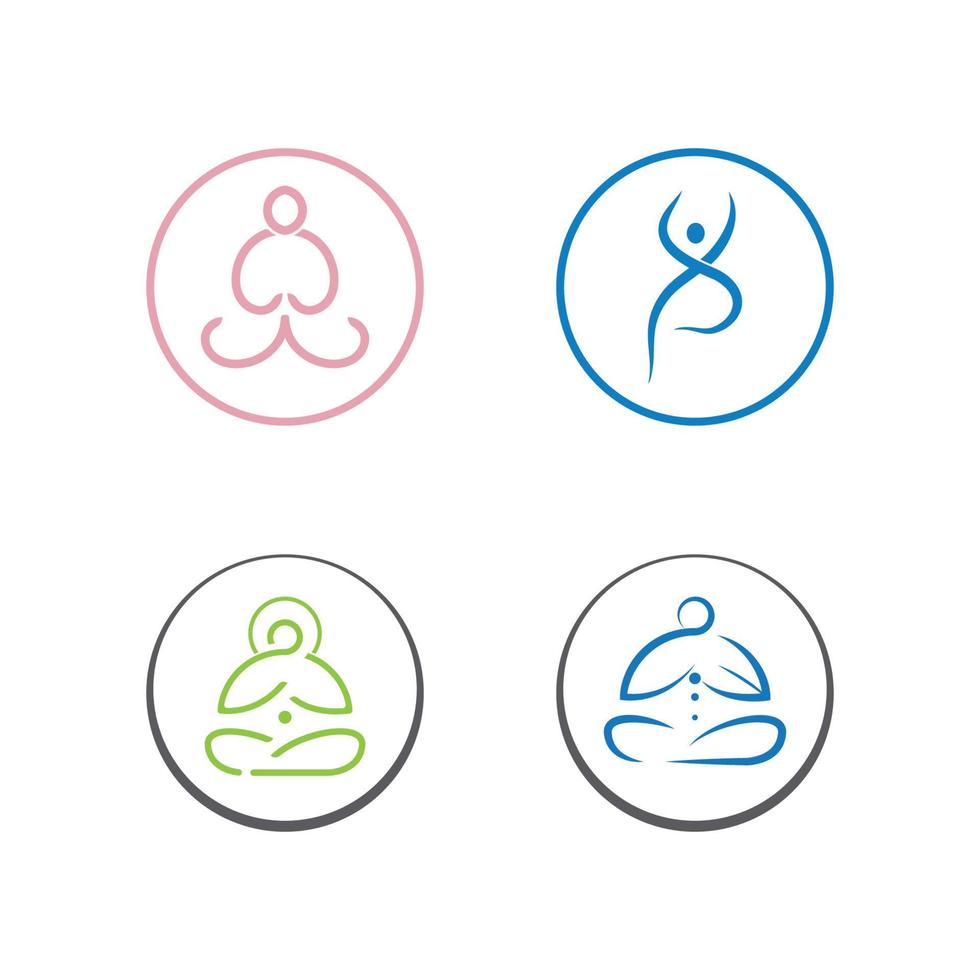 logo du studio de yoga vecteur