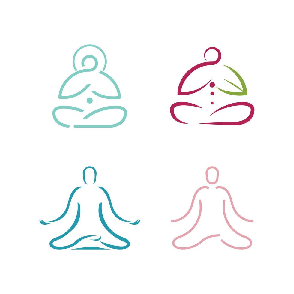 logo du studio de yoga vecteur