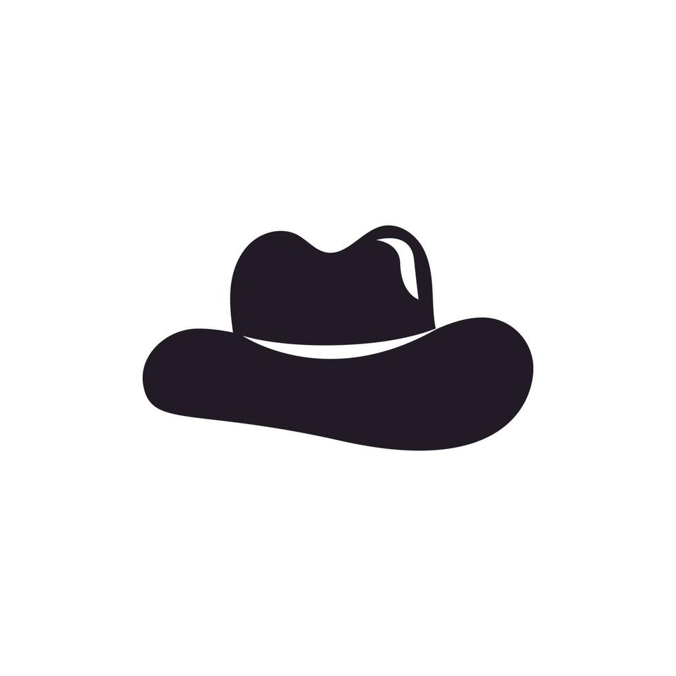 cow-boy chapeau logo modèle vecteur illustration