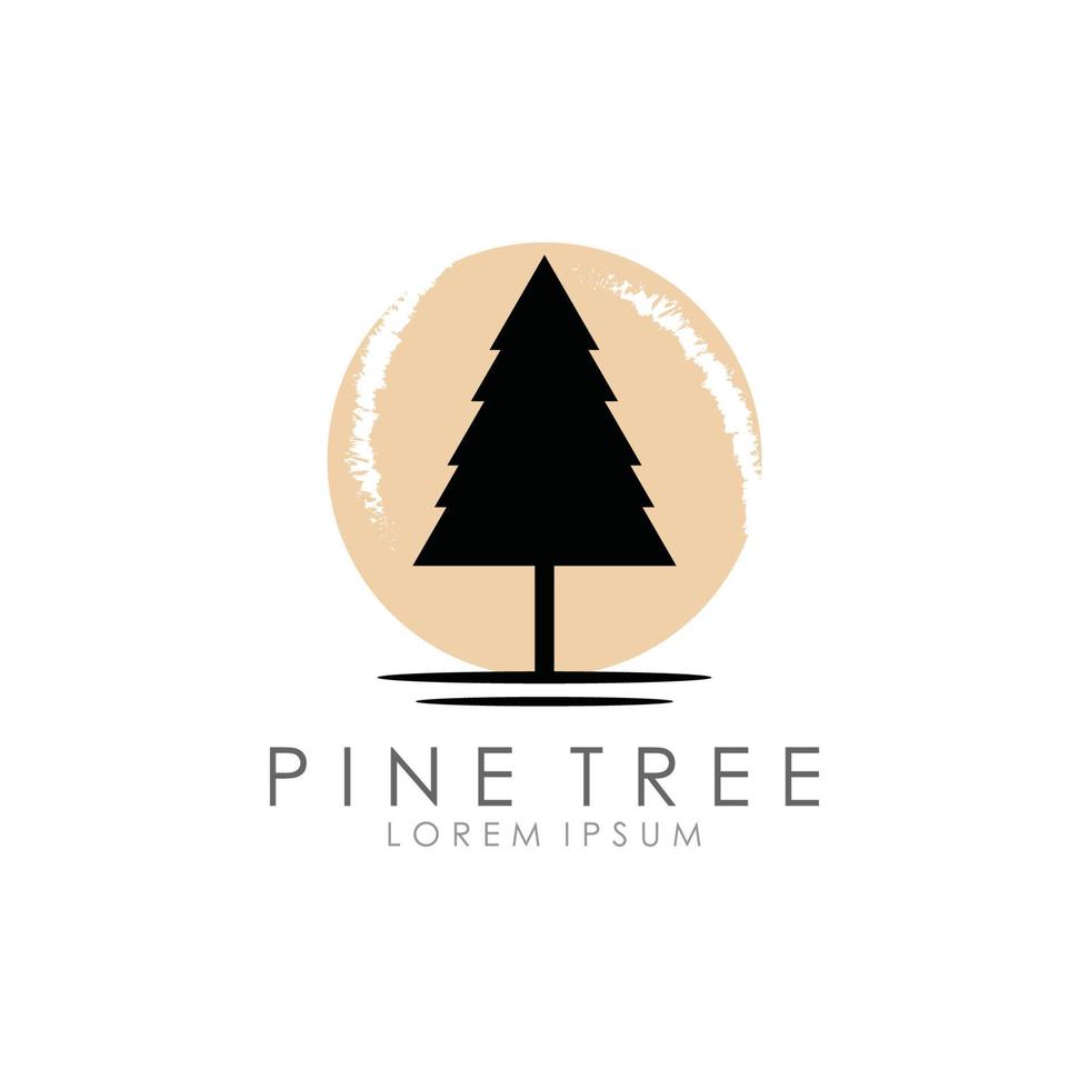 abstrait logo illustration de une pin arbre. vecteur