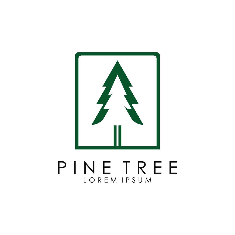 abstrait logo illustration de une pin arbre. vecteur