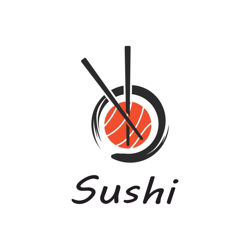 Sushi vecteur logo modèle, ou Japonais spécialités.