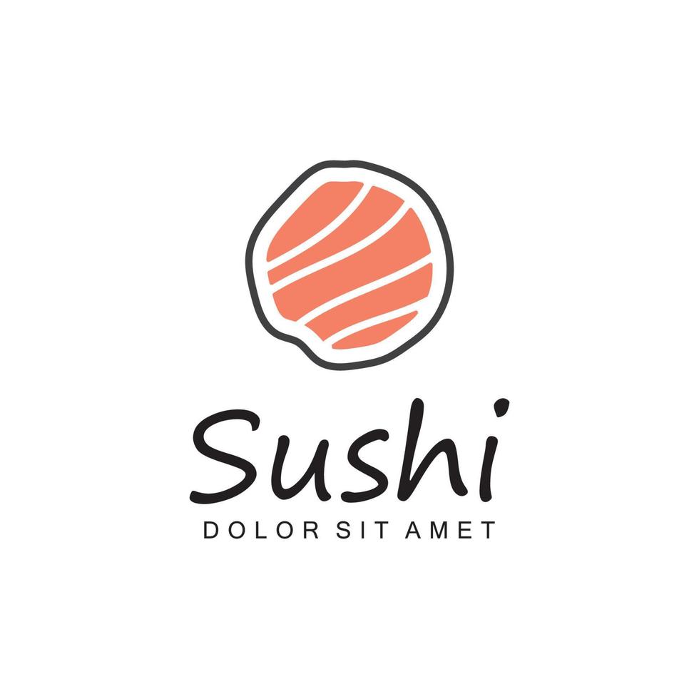 Sushi vecteur logo modèle, ou Japonais spécialités.