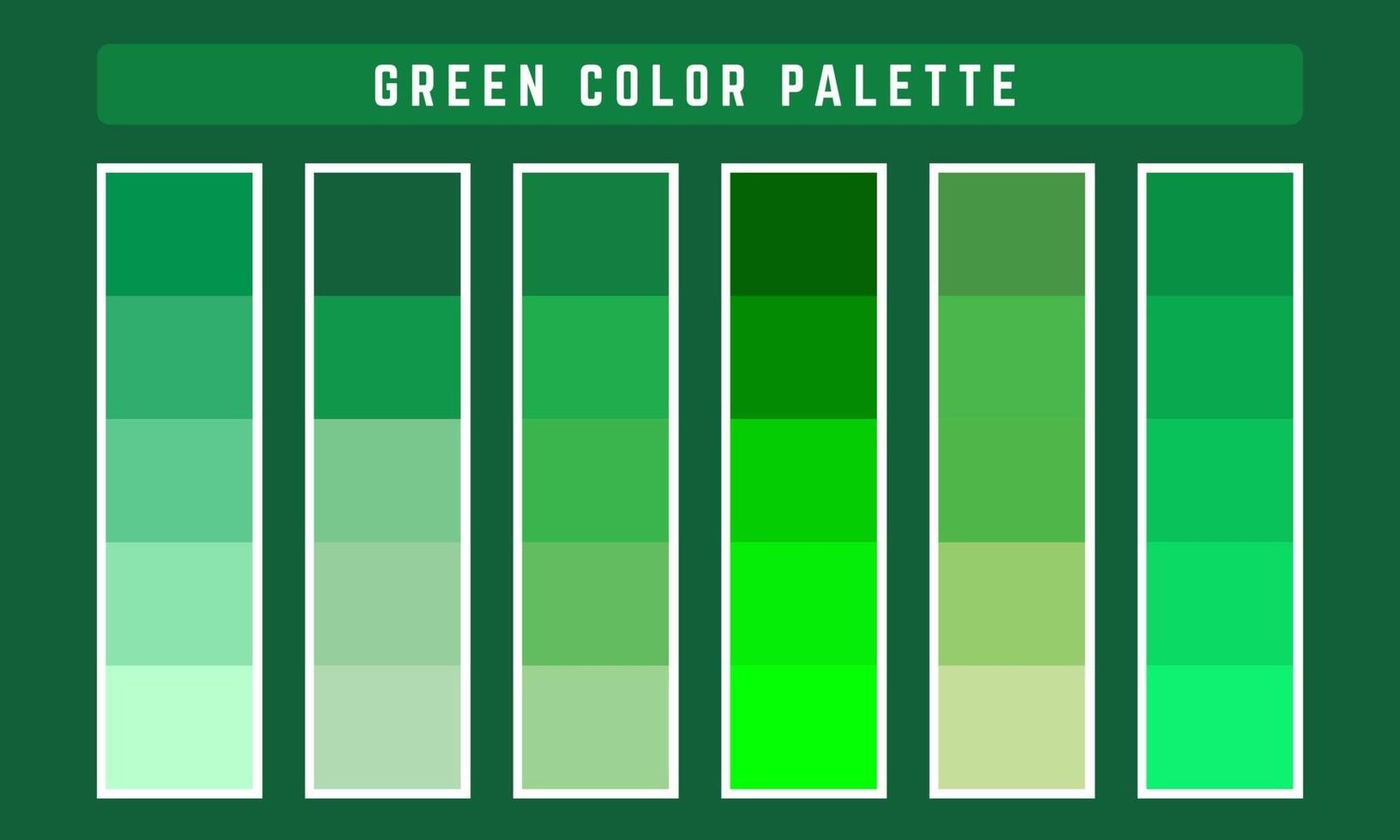 palette de couleurs de vecteur vert