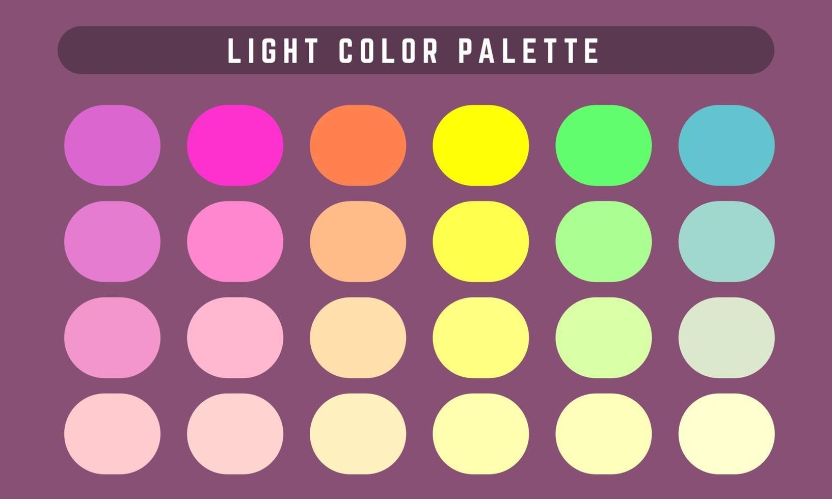 palette de couleurs de vecteur de lumière