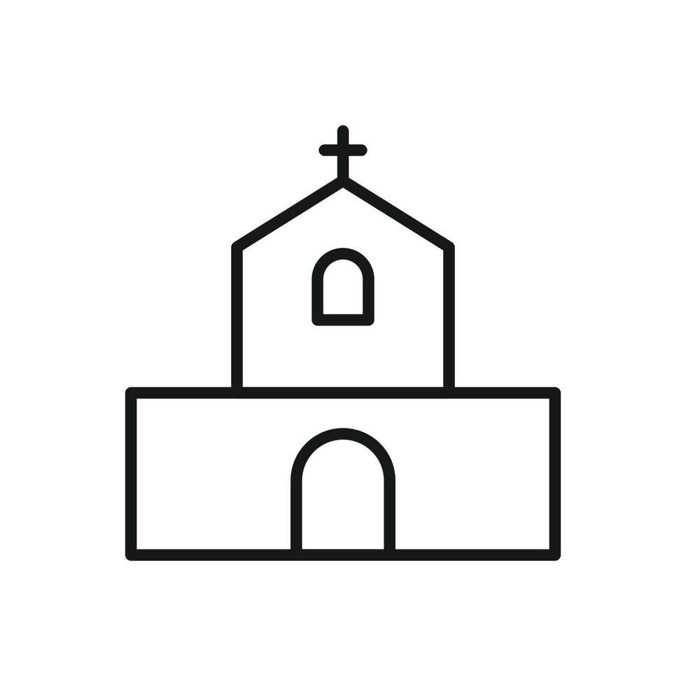 modifiable icône de église, vecteur illustration isolé sur blanc Contexte. en utilisant pour présentation, site Internet ou mobile app